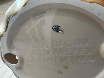 Vintage ceramic girl napkin holder plus