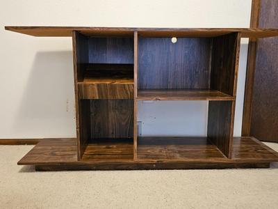 Wooden shelving unit