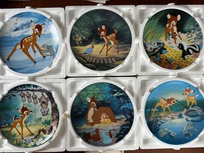 Disney's KNOWLES "Bambi" - Six Collector Plates with Certificates