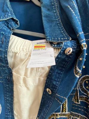 LADIES CLOTHING, LEATHER JACKET, VEST, AND PANTS