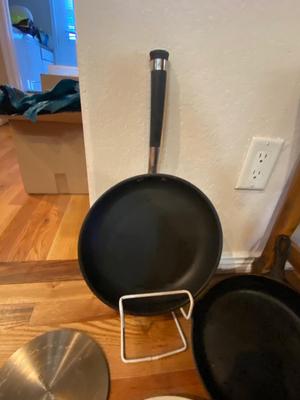 A VARIETY OF DIFFERENT FRYING PAN’S