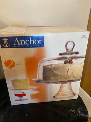 ANCHOR HOCKING CAKE SET & ICE TEA MAKER
