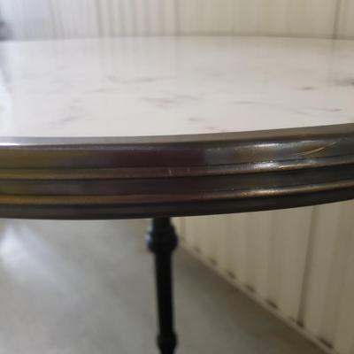 Cast Iron Base/Marble Top Small Table (1018FL-KD)