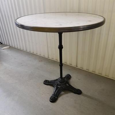 Cast Iron Base/Marble Top Small Table (1018FL-KD)