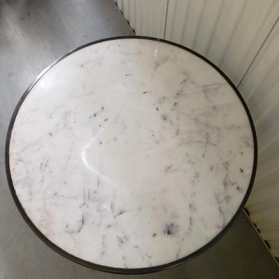 Cast Iron Base/Marble Top Small Table (1018FL-KD)