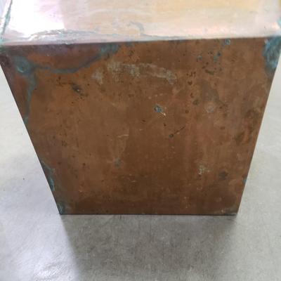 Copper Planter w/ Wooden Plant Stand (1018FR-KD)