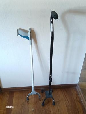 Nice adjustable walking cane with an assist stick grabber