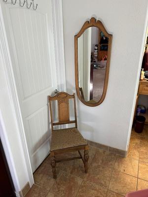 CHAIR AND WALL MIRROR