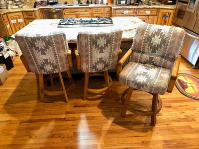 SWIVEL BAR STOOLS, THERE IS A TOTAL OF 4