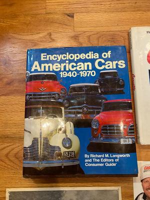 NHRA’S JOHN FORCE AUTOGRAPHED CARD ALONG WITH OTHERS AND AUTOMOBILE BOOKS