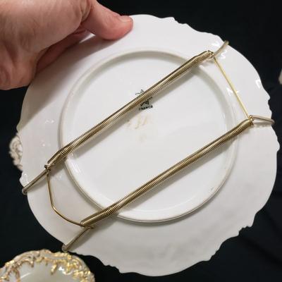 24 Pieces of Limoges, Hutschenreuther, Herend Hungary Gold & White China (1050-KD)