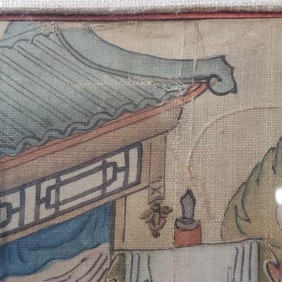 Four Glass Framed Asian Hand Painted Art (1018FR-KD)