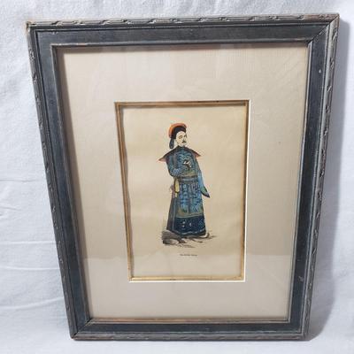 Four Glass Framed Asian Hand Painted Art (1018FR-KD)