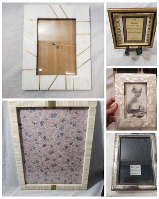11 Gorgeous Picture Frames-Sterling, Marble, Mother of Pearl and More (1018FL-KD)