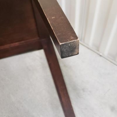 Sturdy Wood Vanity Stool W/Removable Cover (1018CR-KD)