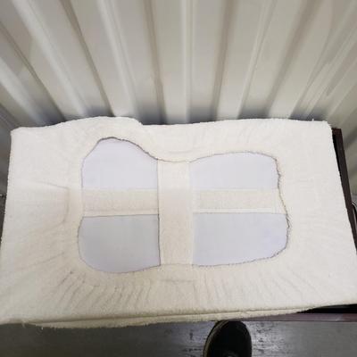 Sturdy Wood Vanity Stool W/Removable Cover (1018CR-KD)