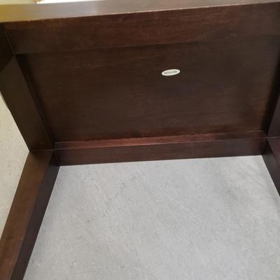 Sturdy Wood Vanity Stool W/Removable Cover (1018CR-KD)