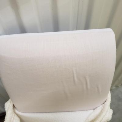 Sturdy Wood Vanity Stool W/Removable Cover (1018CR-KD)