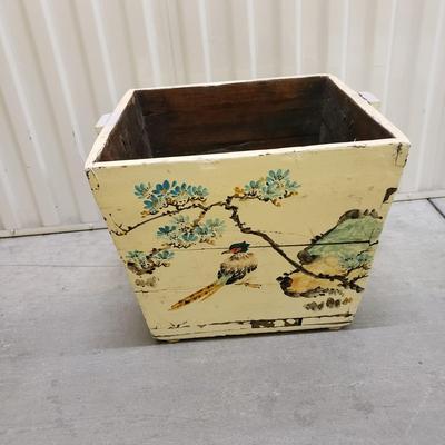 Rustic Hand Painted Wooden Planter Box (1020FR-KD)