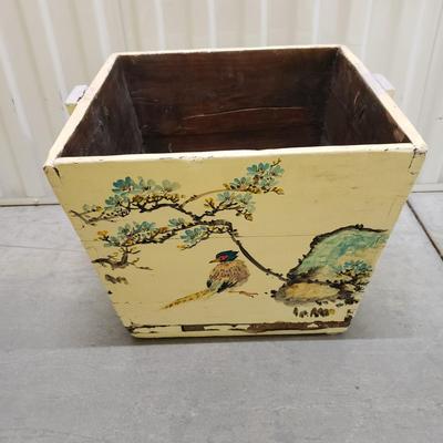 Rustic Hand Painted Wooden Planter Box (1020FR-KD)