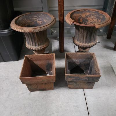 Four Cast Iron Planters (1020FR-KD)