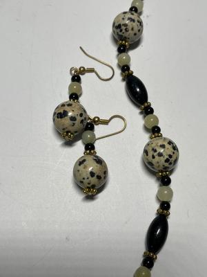 Black/silver tone jewelry sets