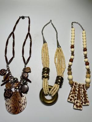 Earth tone necklaces