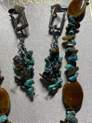 Vintage Tirquoise necklace & earrings set