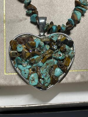 Vintage Tirquoise necklace & earrings set