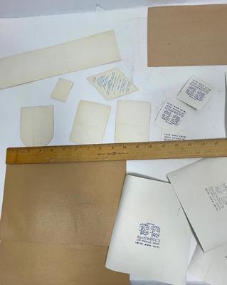 Vintage Automotive & Motorcycle Equipment Sticker Lot - Paughco, Cycle Rider, Hot Cars, Cycle News West, and more.