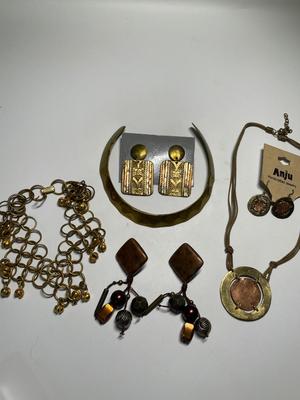 Brass & copper-tone jewelry