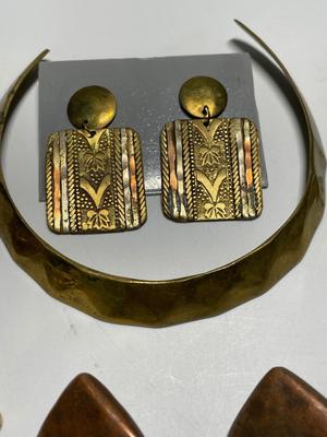 Brass & copper-tone jewelry