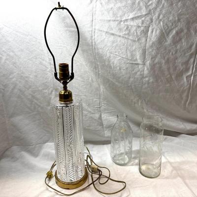 Crystal Electic Lamp, Cut Glass Vases (1020FR-ES)