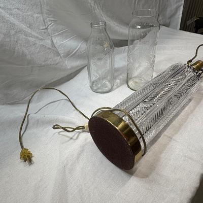 Crystal Electic Lamp, Cut Glass Vases (1020FR-ES)