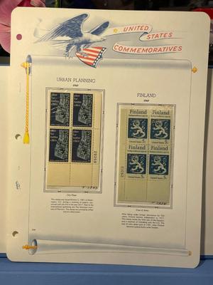 Urban Planning & Finland 1967 Mint Condition US Stamp Plate Blocks Page as Pictured. Only One $5 Shipping Charge for 1 or 100 Pages Won.
