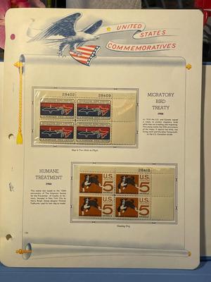 Migratory Bird Treaty & Humane Treatment 1966 Mint Condition US Stamp Plate Blocks Page as Pictured. Only One $5 Shipping Charge for...
