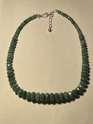 DTR/Jay King New Never Worn Turquoise Graduated Bead Necklace 18-20" Adjustable w/Sterling Silver Clasp & Chain as Pictured.