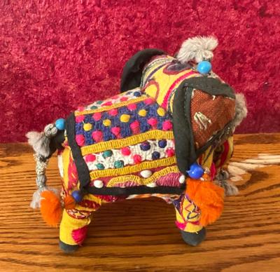 Vintage Patchwork Elephant and leather giraffes