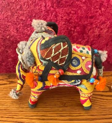 Vintage Patchwork Elephant and leather giraffes