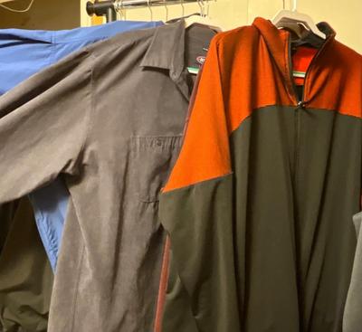 Sweat shirt tops, lightweight jackets, 3x - 12 items