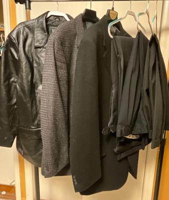 Tuxedo size 52, dress pants, sport jackets, leather coat 3X