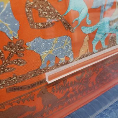 Hermes of Paris Scarf Encased in Acrylic Frame (1050F-KD)
