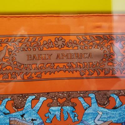 Hermes of Paris Scarf Encased in Acrylic Frame (1050F-KD)