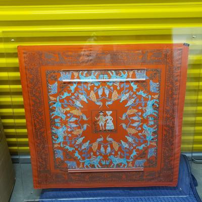 Hermes of Paris Scarf Encased in Acrylic Frame (1050F-KD)