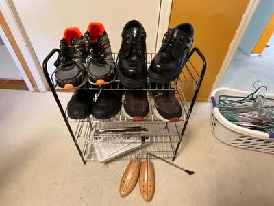 Shoes and rack, Sketchers plus Size 12