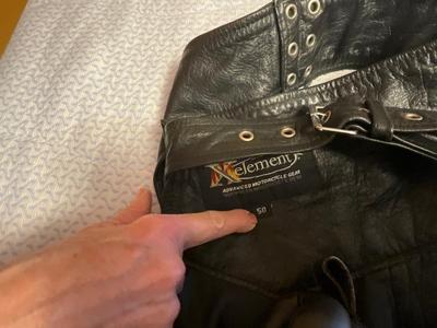 Harley Davidson grouping, boots are a 12, Biker Chaps size 50