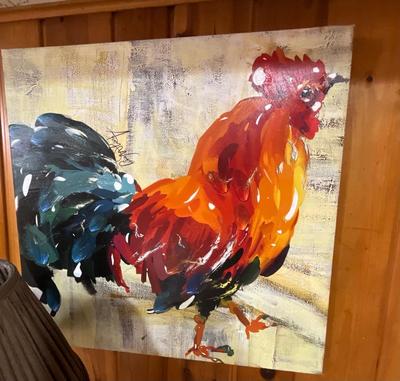 Home Decor, Rooster picture on canvas