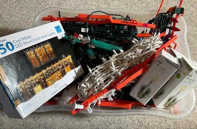 Christmas lights Tote full