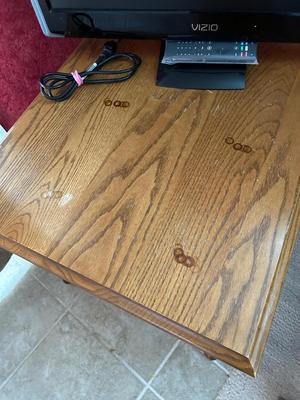 Side table with Queen Ann legs