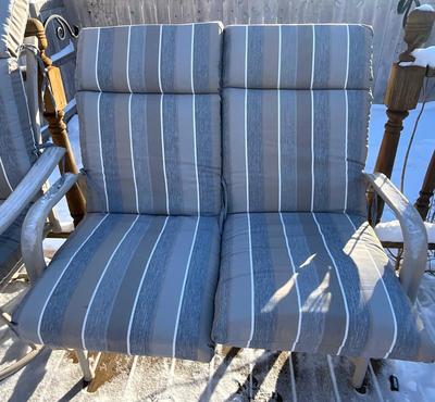 Rocking loveseat with new cushions